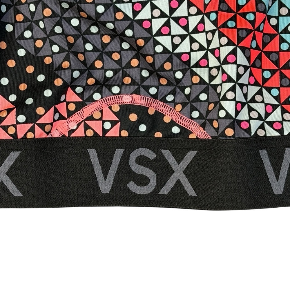 Victoria Secret VSX Racerback Sports Bra Multicolor Geometric Print Size L #2007 - Picture 3 of 4